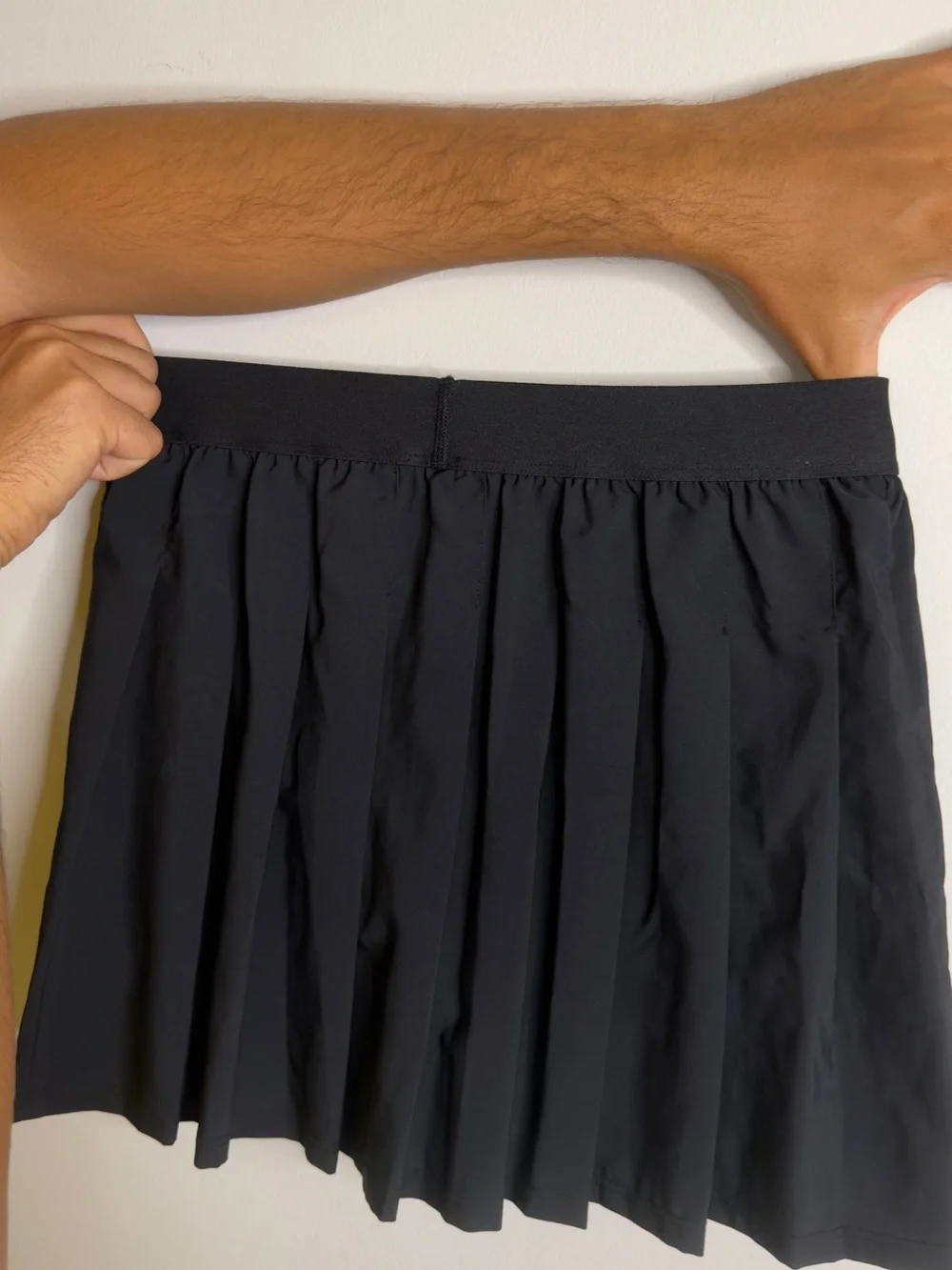 ALO Yoga Black Pleated Mini Skirt